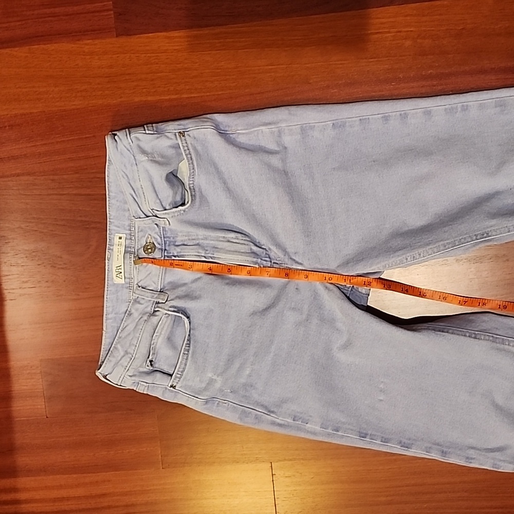 Zara Highrise Flared Side Split Jeans - image 7